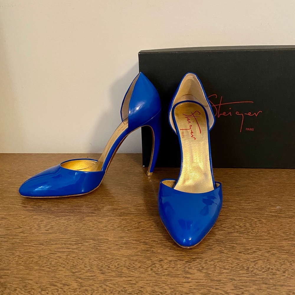 Walter Steiger N. Bolla Blue Heels, Size 38